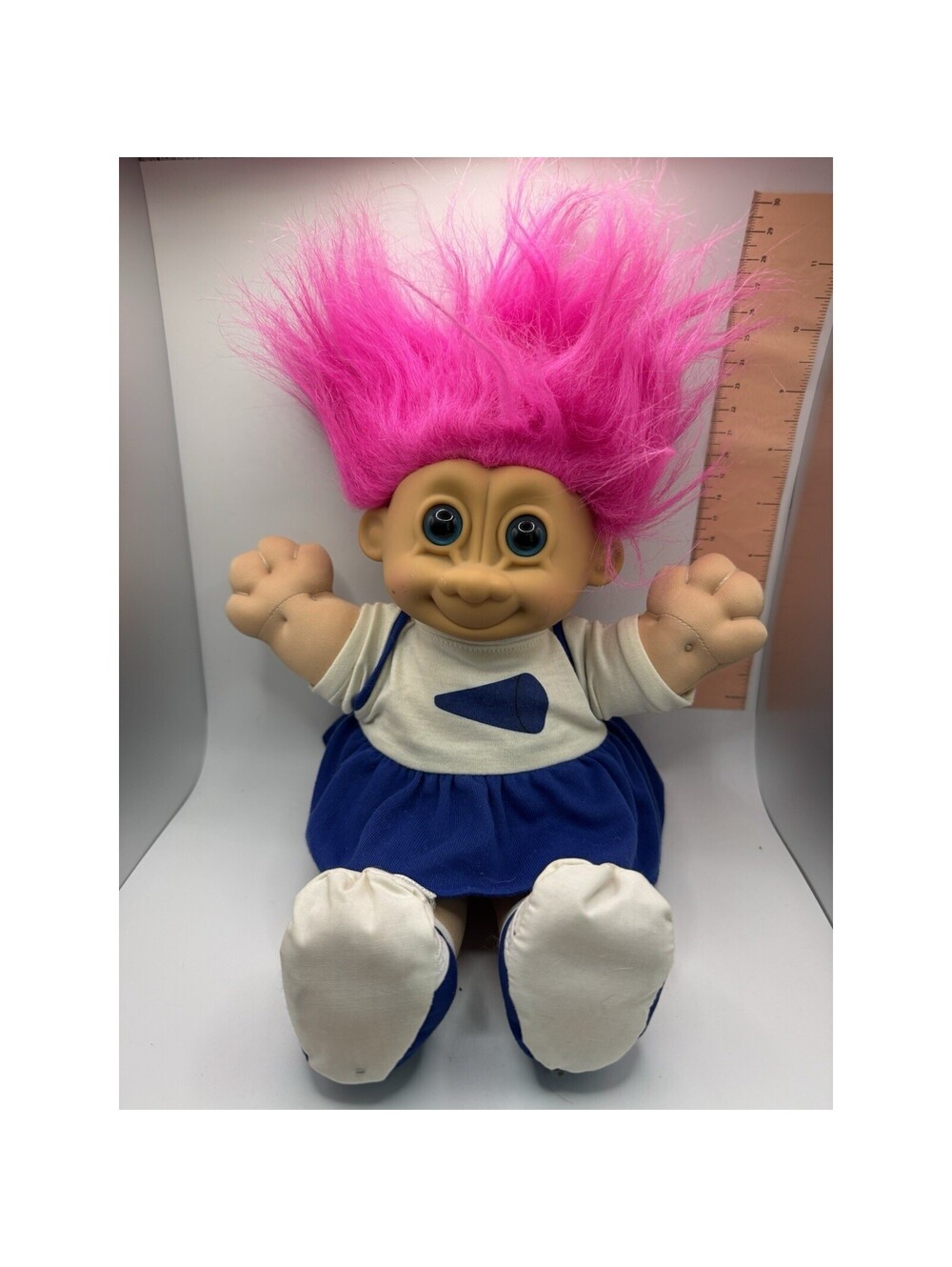 Russ Blue Cheerleader Troll Kidz 12" Friend of Trolls Movie Doll Blue Pink Hair